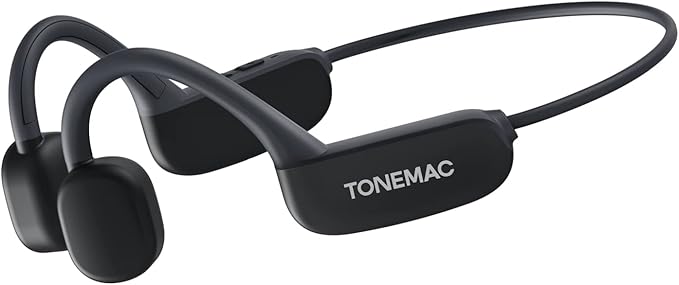 TONEAMC K2 Bone Conduction Headphones - Wireless Open-Ear Bluetooth 5.3 Sports Earbuds with Mic for Running, Workouts, and Cycling - Sweatproof and Comfortable Fit