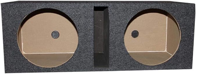 Hifonics 2 Pack Subwoofers, 12" 1600W Car Audio DVC Speakers Bundled with QPower Ported Enclosure Box