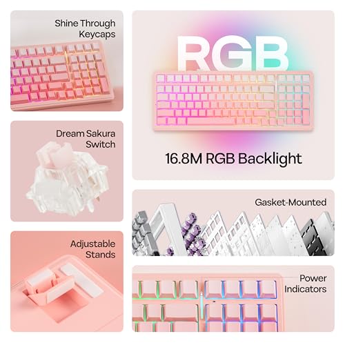 MechLands Aula F99 96% Wireless Gaming Keyboard, 8000mAh Battery