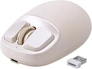 YUNZII C1 Wireless Tri-Mode Wireless Mouse 4800 DPI Optical (Beige)