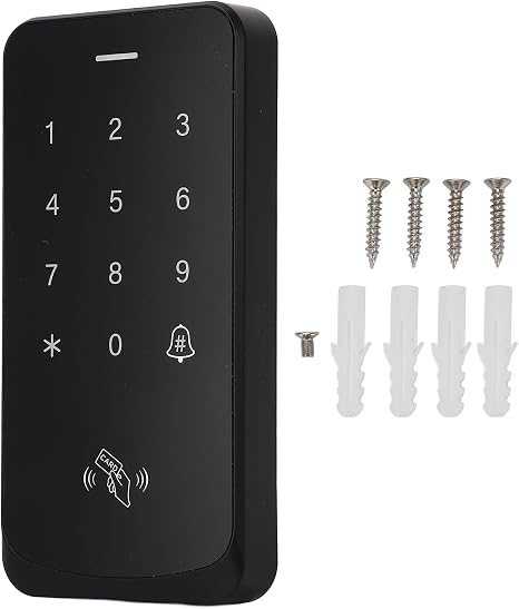 Keyless Door Lock Access Control Keypad IP67 Digital Card Reader Entry Door Lock with Blue Backlight for Home