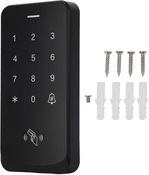 Keyless Door Lock Access Control Keypad IP67 Digital Card Reader Entry Door Lock with Blue Backlight for Home