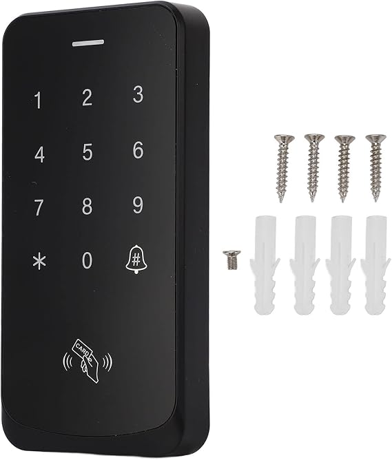 Keyless Door Lock Access Control Keypad IP67 Digital Card Reader Entry Door Lock with Blue Backlight for Home