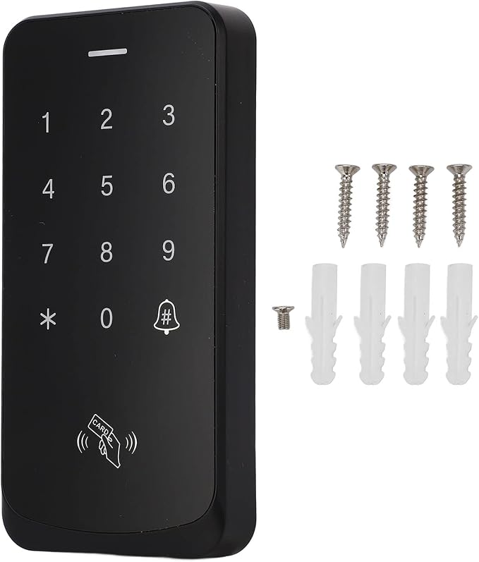Keyless Door Lock Access Control Keypad IP67 Digital Card Reader Entry Door Lock with Blue Backlight for Home