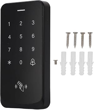 Keyless Door Lock Access Control Keypad IP67 Digital Card Reader Entry Door Lock with Blue Backlight for Home