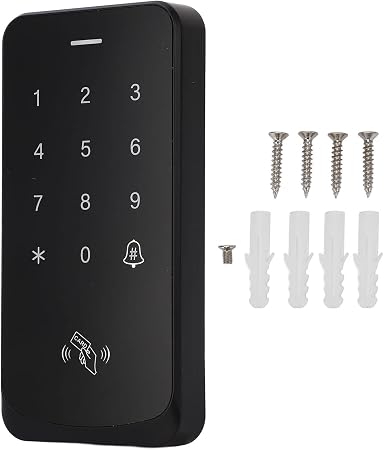 Keyless Door Lock Access Control Keypad IP67 Digital Card Reader Entry Door Lock with Blue Backlight for Home