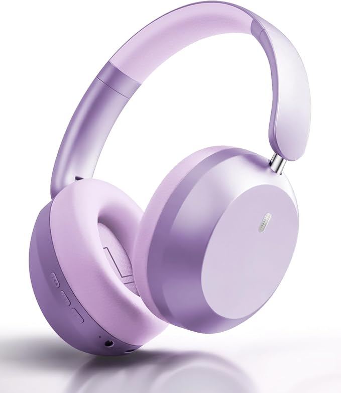 Wentronic Y05 Wireless Bluetooth Headphone, Noise Cancelling, Purple