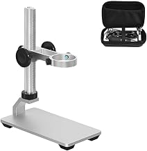 Universal Microscope Stand Pro, Stable Professional Aluminum Alloy Scope Base Holder Support Bracket for Max Diameter 1.4" USB Digital Wireless WiFi Microscope Endoscope Magnifier Camera - Image 1