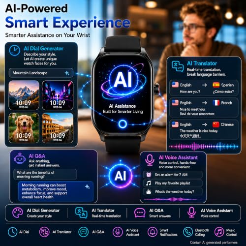 Smart Watch for Men Women Built-in GPS with AI (Answ | Smartwatches - Image 4