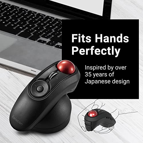 ELECOM Relacon Handheld Trackball Mouse 2.4GHz Wireless M-RT1DRBK
