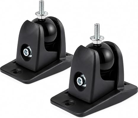 Jumbl Speaker Wall Mount Brackets, 1/4-20 Thread, 2 Pack, Black