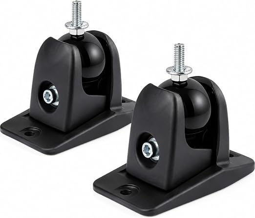 Jumbl Speaker Wall Mount Brackets, 1/4-20 Thread, 2 Pack, Black