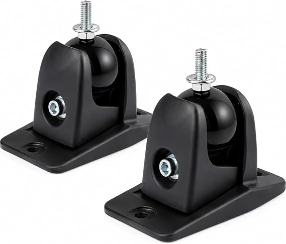Jumbl Speaker Wall Mount Brackets, 1/4-20 Thread, 2 Pack, Black