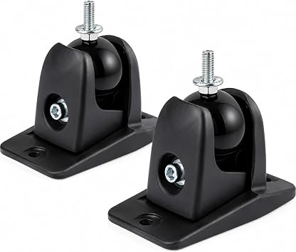 Jumbl Speaker Wall Mount Brackets, 1/4-20 Thread, 2 Pack, Black