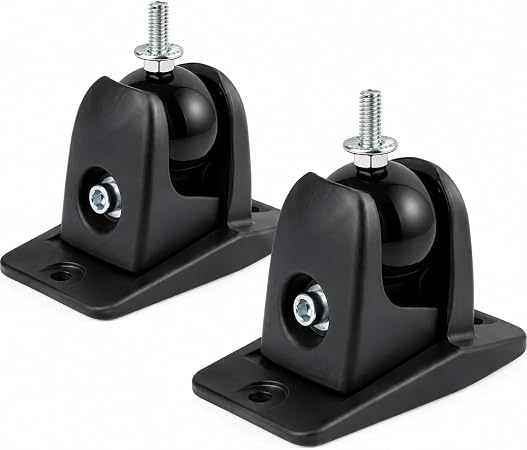 Jumbl Speaker Wall Mount Brackets, 1/4-20 Thread, 2 Pack, Black