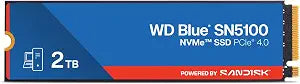 WD Blue SN5100 2TB NVMe SSD - M.2 2280, PCIe Gen 4.0, Internal Solid State Drive - Read Speeds Up to 7,100MB/s, Upgrade Storage for PC/Laptops - WDS200T5B0E