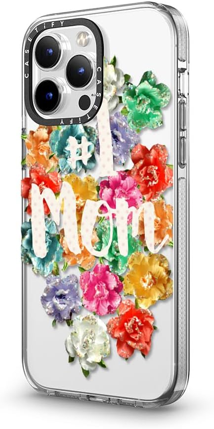 CASETiFY Clear iPhone 14 Pro Max Case [Not Yellowing / 6.6 ft. 3X Military Grade Drop Protection/Compatible with Magsafe] - #1 Mom - Clear