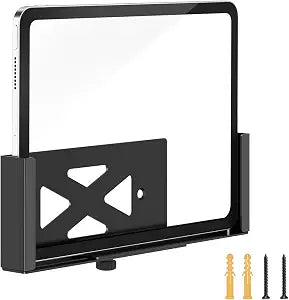 Universal Tablet Wall Mount for 7 to 13 Inch Screen, Wall Mount for iPad Air/Mini/Pro, Samsung Galaxy Tab/Android Tablets, Kindle, Adjustable Length Black Bracket, Includes All Mounting Screws