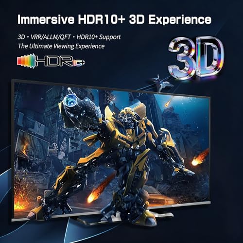 8K@60Hz HDMI 2.1 Switch 3 in 1 Out, HDMI Switcher with Remote, CEC, VRR