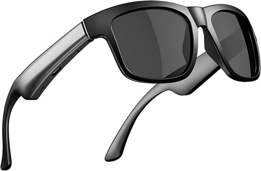 AIRMARS Bluetooth Glasses for Men and Women, Polarized Smart Glasses with Speakers,Smart Wireless Headphone Glasses for Athletic/Outdoor UV Protection/Voice Assistant