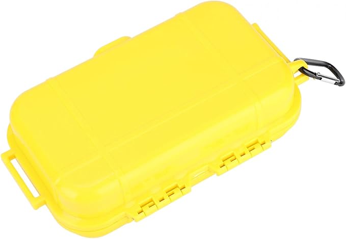 Small Waterproof Storage Case, Dry Box Protective Case Shockproof Survival Storage Container 6.29 * 3.54 * 1.57in Floating Hard Shell Wet Dry Box Airtight for Fishing Outdoor Gear