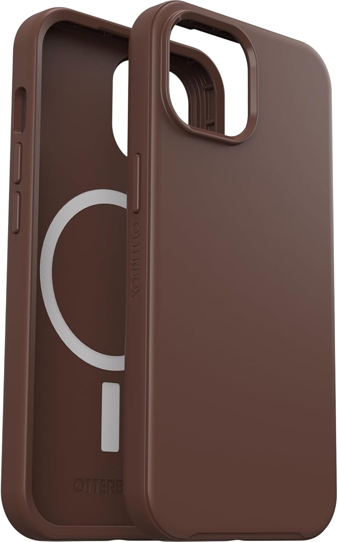 OtterBox iPhone 15, iPhone 14, and iPhone 13 Symmetry Series Clear Case - Quilted Poppies (Red), Snaps to MagSafe, Ultra-Sleek, Raised Edges Protect Camera & Screen