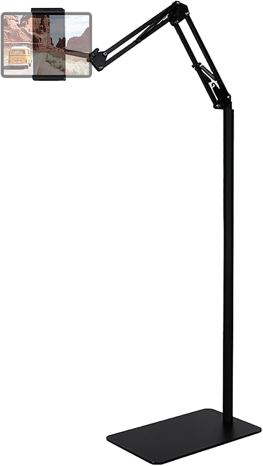 Tablet Floor Stand, Raised Bed Phone Stand Angle Height Adjustable Stand