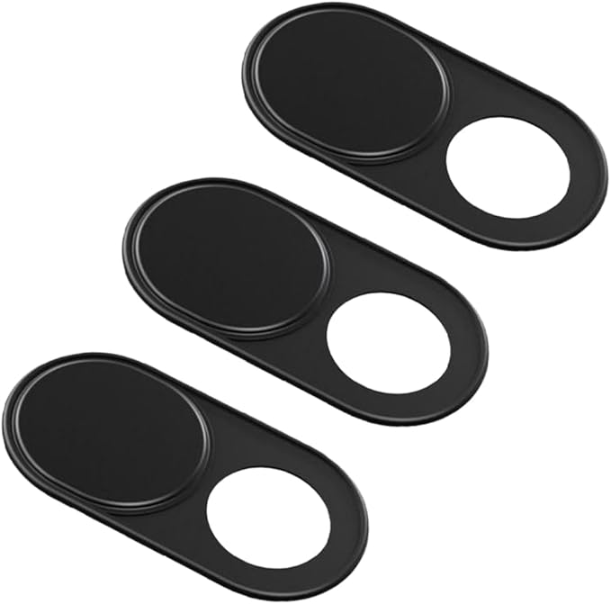 3Pcs Webcam Cover Slide Black 0.04 Inch Ultra Thin Laptop Camera Cover Metal for Mini PC Phone Laptop Desktop Tablet Aluminum Durable Phone Privacy Protectors for Home Office Travel Use