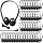 Hoteam 100 Pack Headphones for Classroom Bulk, Black, Classic