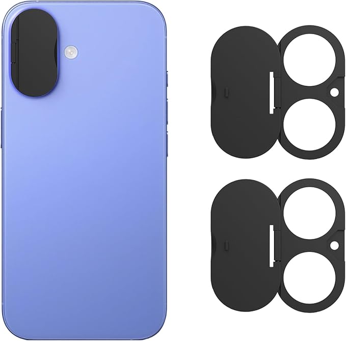 Phone Camera Lens Cover Compatible for Phone 17/16/16 Plus,Camera Lens Protector to Protect Privacy and Security,Strong Adhesive Black-2 Pack