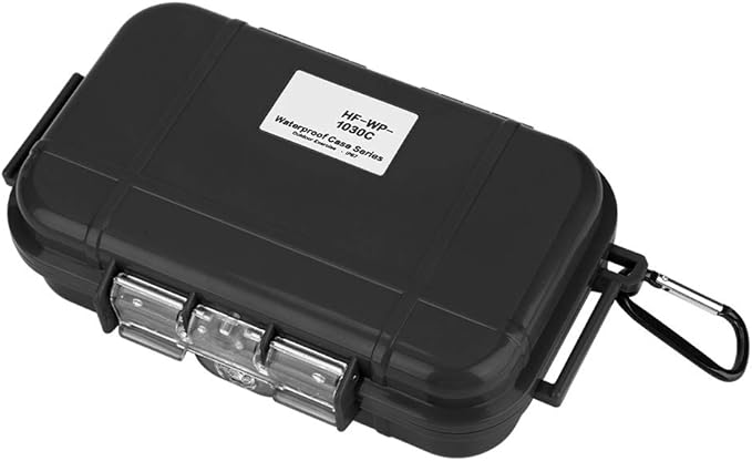 Small Waterproof Boxes of Plastic Case Shockproof Airtight Container Case Portable Airtight Carry Box Black Dry