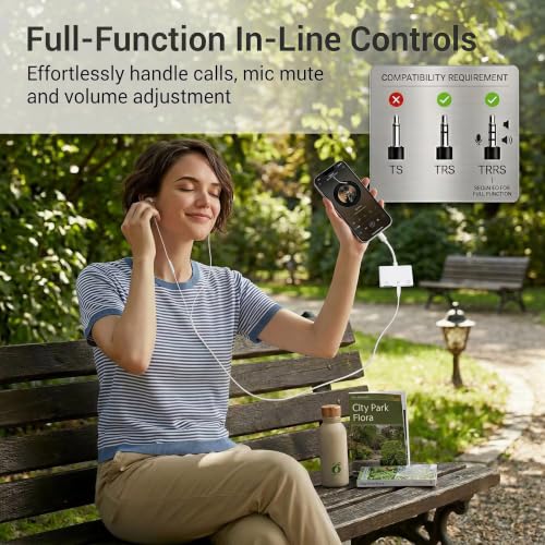 USB C to 3.5mm Audio Adapter with 60W PD Fast Charging Port, 3-in-1 Aux to Type C Multi-Function Adapter, USB C to USB Adapter Compatible with iPhone 17/16/15, iPad Pro, MacBook, Galaxy S26 & More