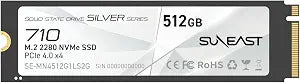 SUNEAST 512GB M.2 2280 NVMe Gen4x4 Internal SSD,Up to 6320MB/s Read