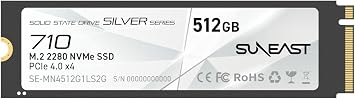 SUNEAST 512GB M.2 2280 NVMe Gen4x4 Internal SSD,Up to 6320MB/s Read