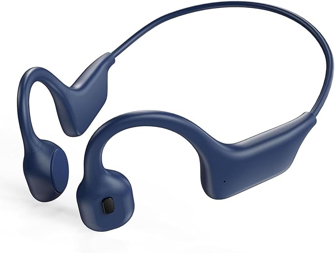 GoKEDA Bone Conduction Headphones, Wireless Bluetooth 5.3 Headset, Open Ear Headphones for Sport(Blue)