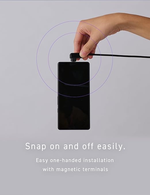 CIO Magnetic Silicone Cable, 100 W, USB, Type-C Magnet, Removal, Waterproof Standard, IPX5 Compatible, iPhone 15, Type C Cable (Black, 3.3 ft (1 m)