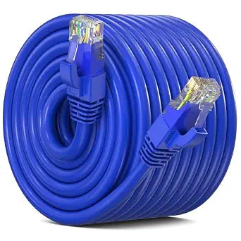 Maximm Cat6 Outdoor Ethernet Cable 300 Ft, Waterproof, UV Resistant, Blue