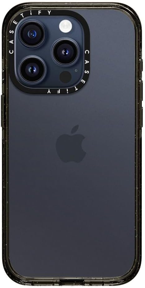 CASETiFY Impact Case for iPhone 15 Pro [4X Military Grade Drop Tested / 8.2ft Drop Protection] - Clear Black