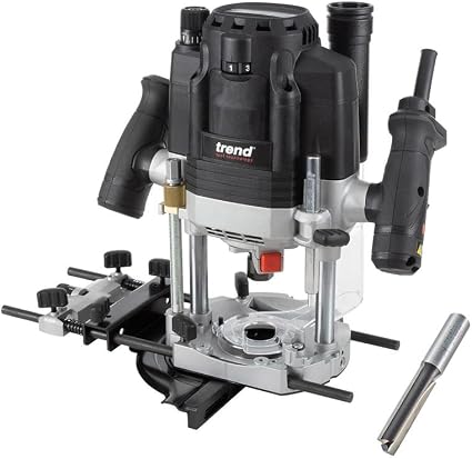Trend T8 Dual-Mode 3-1/4 HP Plunge Router with 1/2 Inch Collet, Variable Speed, Router Table Compatible with Precision Centering System, Includes 1/2 Inch Straight Bit, U*T8EK/A