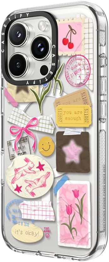 CASETiFY Clear iPhone 16 Pro Max Case [Not Yellowing / 6.6 ft. 3X Military Grade Drop Protection/Magsafe] - You are Stars Collage - Clear