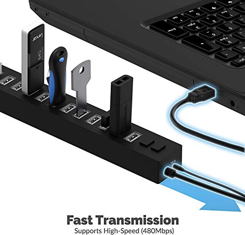 SABRENT 13-Port USB 2.0 Data Hub, Powered, 2 Switches (HB-U14P)