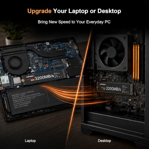 1TB M.2 NVMe SSD 2280, PCIe Gen3 x4 Internal Solid State Drive, Up to 3200MB/s, 3D NAND TLC with SLC Cache, High-Speed Storage Upgrade for Laptop & Desktop PC