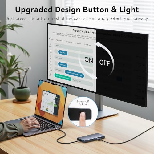 USB C Docking Station Dual Monitor, ABIWAZY 15 in 1 | Computer Accesso - Image 6