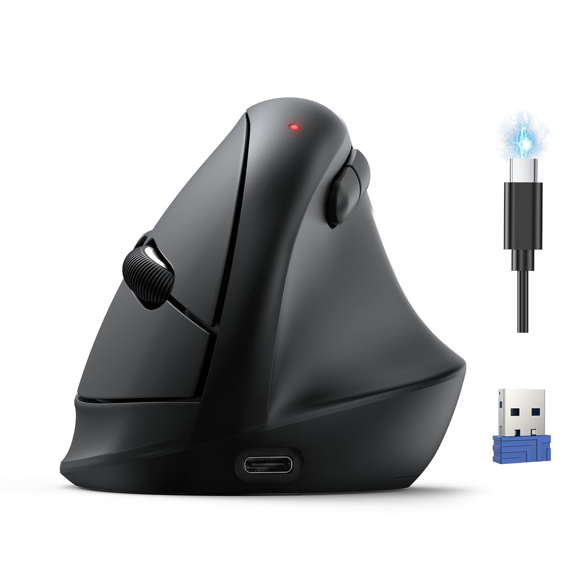 TECKNET Ergonomic Mouse, BT5.3/2.4G, Silent Wireless Vertical, Rechargeable