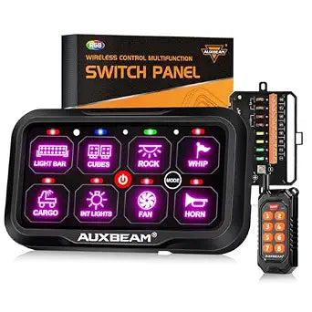 Auxbeam 8 Gang Switch Panel RC800 with Wireless Remote Control Up to 165FT