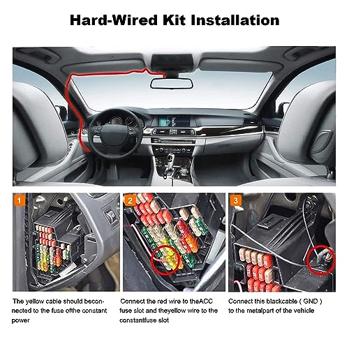 Hardwire Kit for 24H Parking Mode, Suitable for Dash Cam K80