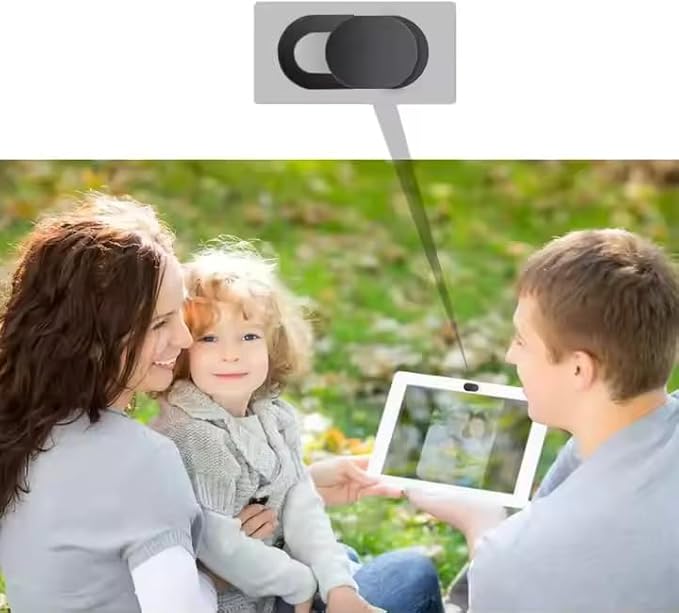Ultra-Thin Webcam Privacy Cover Slide – 10 Pack | Laptop, Tablet, Phone, PC Camera Privacy Shield | Slim Aluminum Blocker, Strong Adhesive, Easy Install