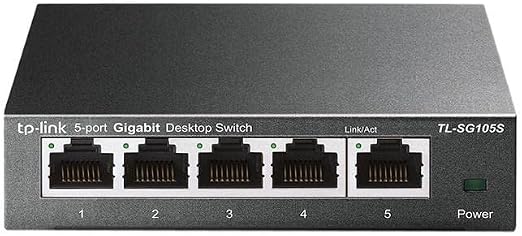 TP-Link TL-SG105S, 5 Port Gigabit Ethernet Switch, Desktop/Wall Mount