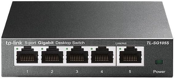 TP-Link TL-SG105S, 5 Port Gigabit Ethernet Switch, Desktop/Wall Mount
