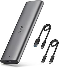 SSK NVMe SATA SSD Enclosure, M.2 to USB Adapter Reader USB-C 3.2 Gen 2 - Image 1
